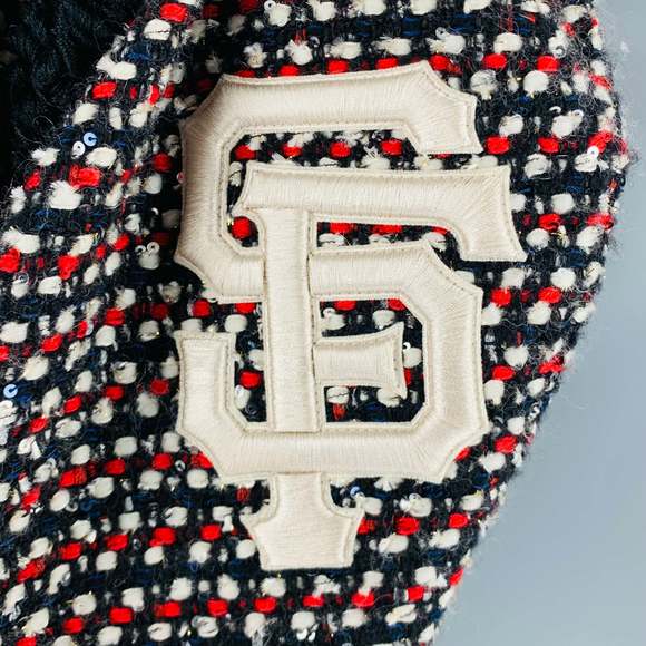 GUCCI MLB Giants Fall 2018 Black Multi Color Polyamide Embellishment Jacket - Picture 5 of 15